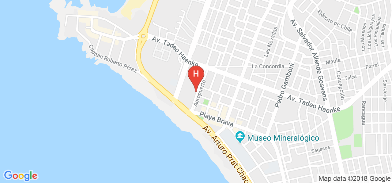 Mapa Google de Terrado Club Iquique: Hoteles en Iquique, Hotel en Antofagasta y Hotel en Rancagua