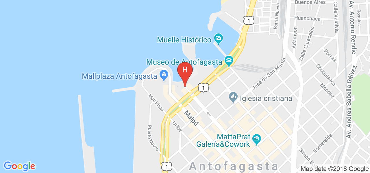 Google Maps for Terrado Suites Antofagasta